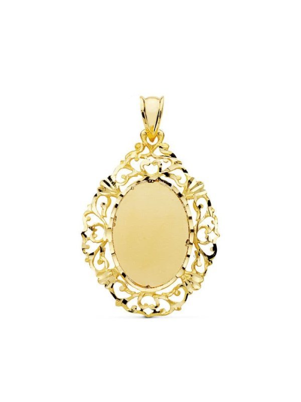 18K CHAPA CERCO CALADO 36X26 MM 4.30 GR