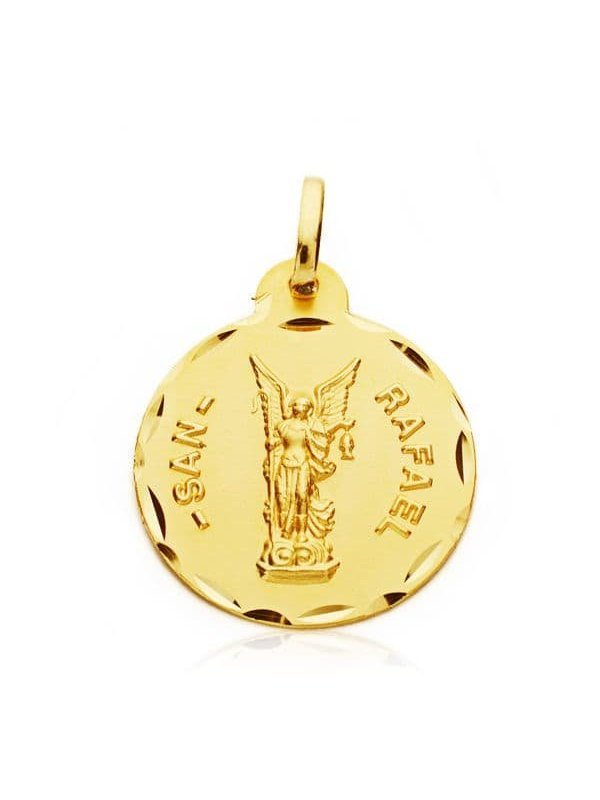 18K MEDALLA SAN RAFAEL 20 MM