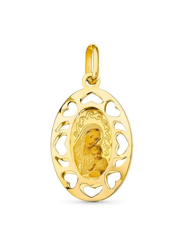 18K MEDALLA ORO AMARILLO ESMALTE...