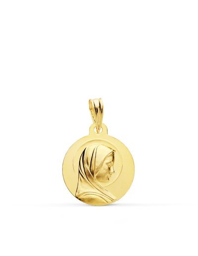 18K MEDALLA VIRGEN NIÑA 16 MM