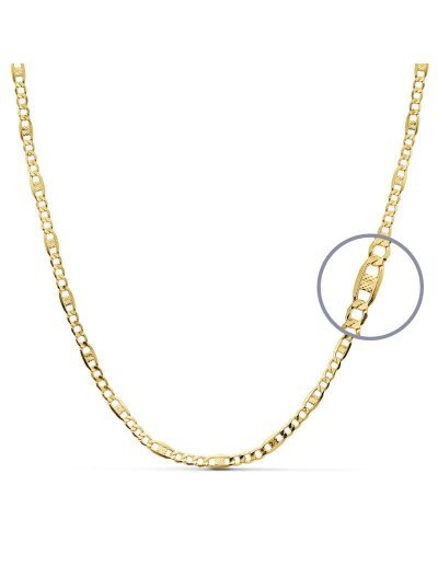 18K CADENA HUECA 45 CM 2.5 MM