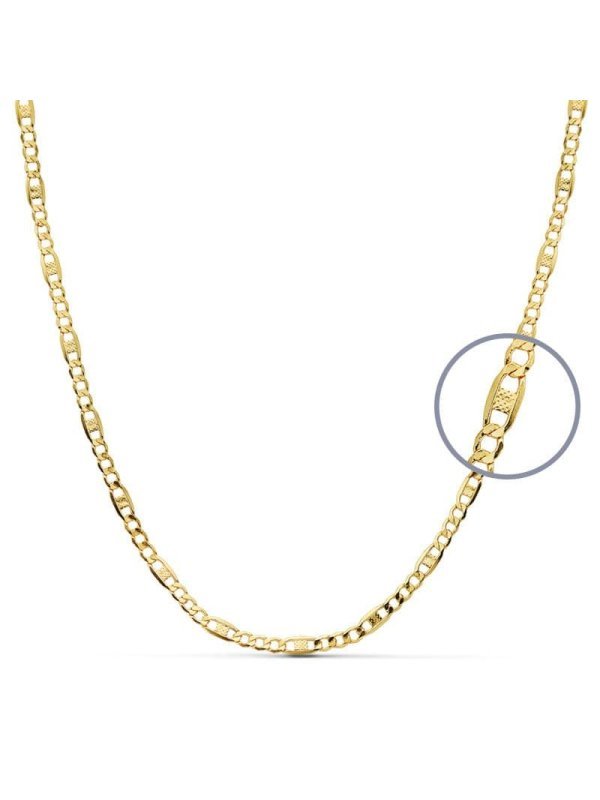 18K CADENA HUECA 45 CM 2.5 MM