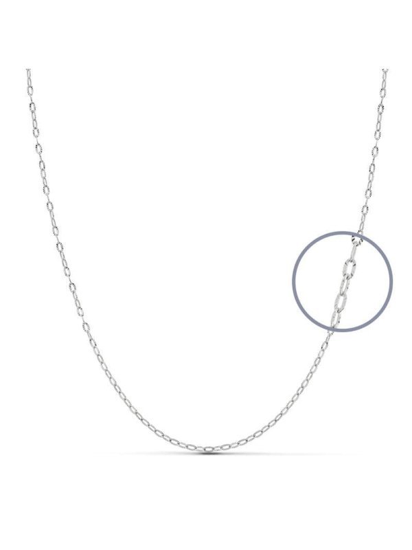 18K CADENA MACIZA ORO BLANCO 45 CM...
