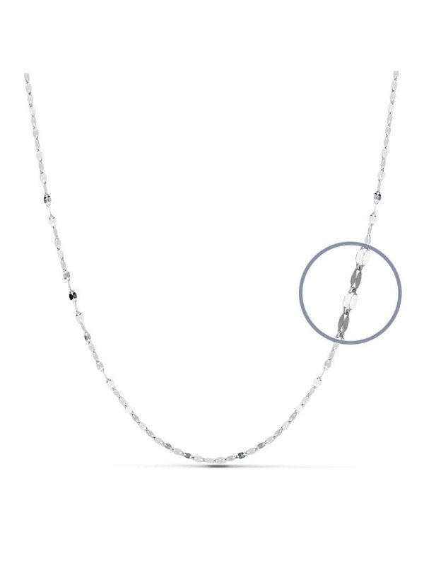 18K CADENA MACIZA ORO BLANCO 45 CM...
