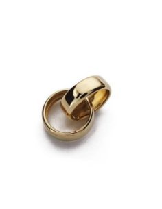 18K COLGANTE ALIANZAS 8 MM...