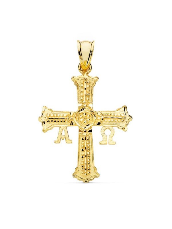 18K CRUZ DE COVADONGA MEDIANA 31X24 MM