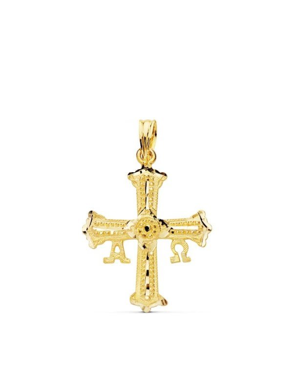 18K CRUZ DE COVADONGA PEQUEÑA 24X19 MM