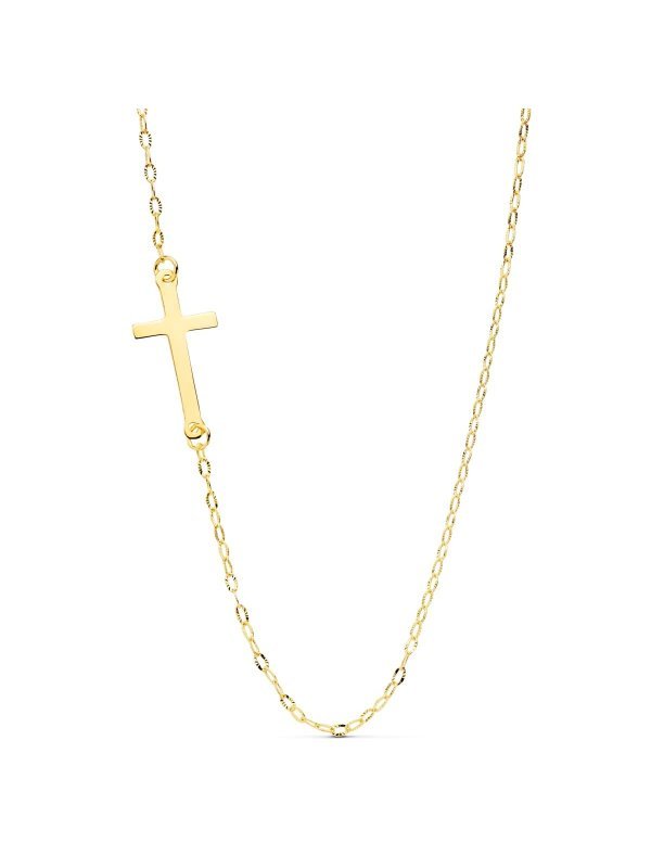 18K GARGANTILLA ORO AMARILLO CRUZ...