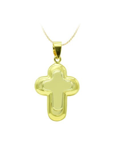 18K CRUZ ORO BICOLOR SIN...