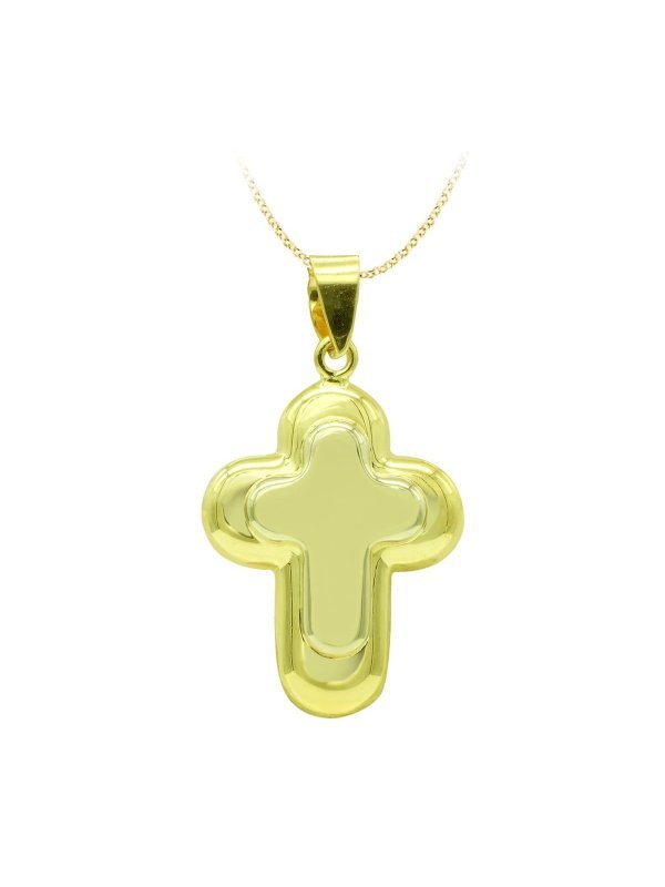 18K CRUZ ORO BICOLOR SIN CRISTO....