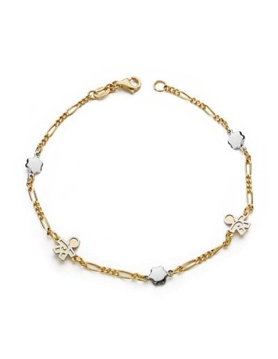 18K PULSERA BICOLOR NIÑOS...