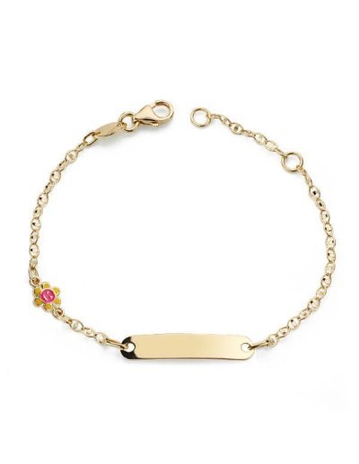 18K ESCLAVA SOL ESMALTE 14 CM