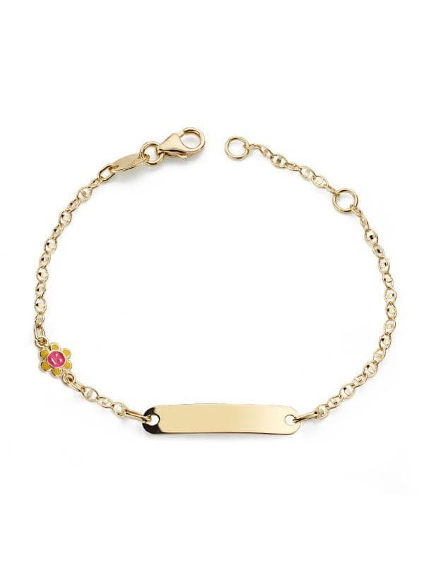 18K ESCLAVA SOL ESMALTE 14 CM