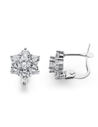 18K PENDIENTES ORO BLANCO...