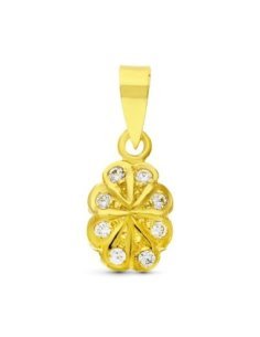 18K COLGANTE CIRCONITAS ORO...