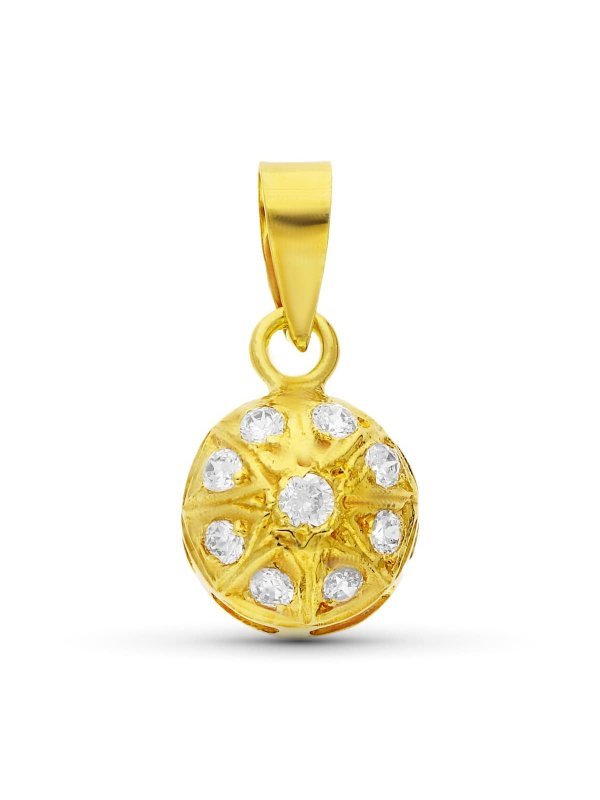 18K COLGANTE ORO AMARILLO CIRCONITAS...