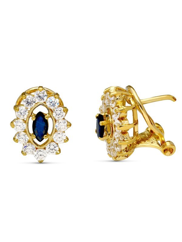 18K PENDIENTES ORO AMARIILO PIÑA...