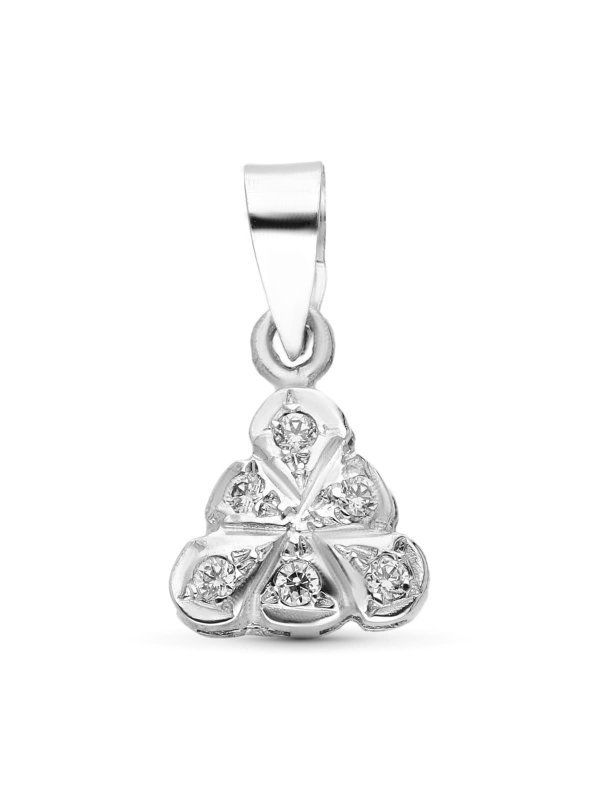 18K COLGANTE ORO BLANCO CIRCONITAS...