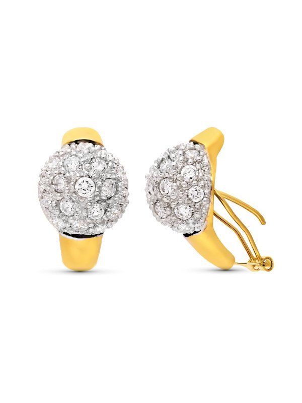 18K PENDIENTES BICOLOR 21X13 MM