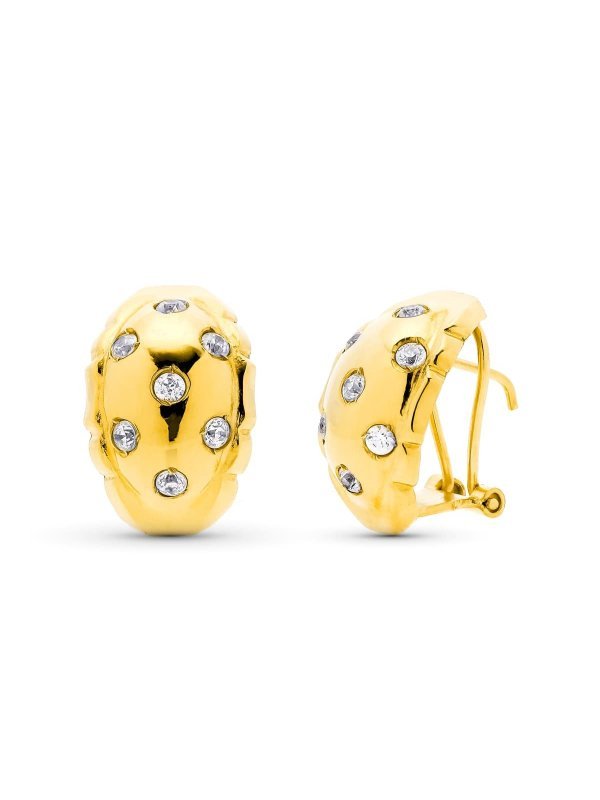 18K PENDIENTES ORO AMARILLO CON...