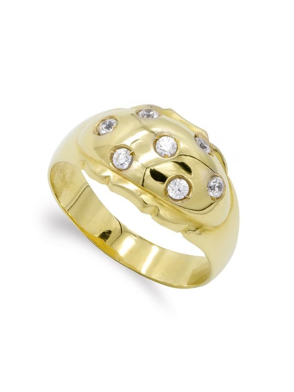 18K SORTIJA ORO AMARILLO CON CIRCONITAS