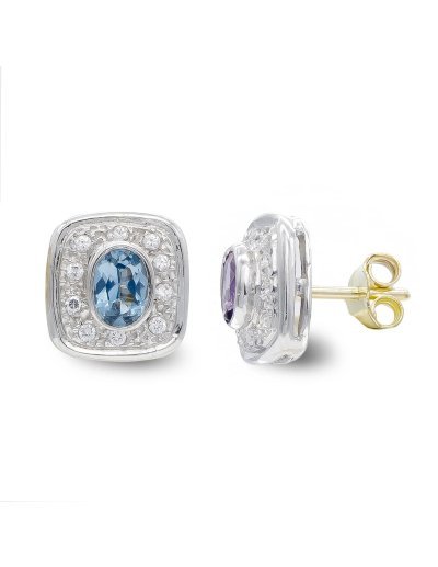 18K PENDIENTES ORO BICOLOR...