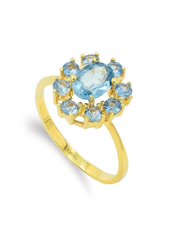 18K SORTIJA ORO AMARILLO AGUAMARINA...