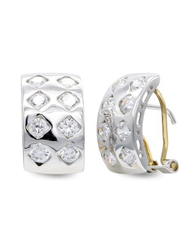 18K PENDIENTES ORO BLANCO...