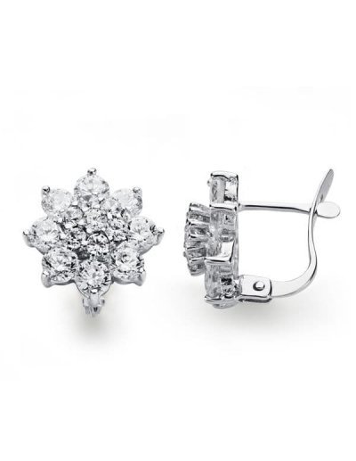 18K PENDIENTES ORO BLANCO...