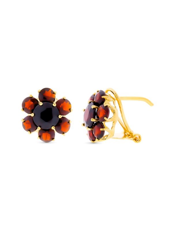 18K PENDIENTES ORO AMARILLO Y...