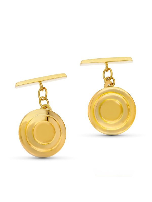 18K GEMELOS ORO AMARILLO MATE Y...