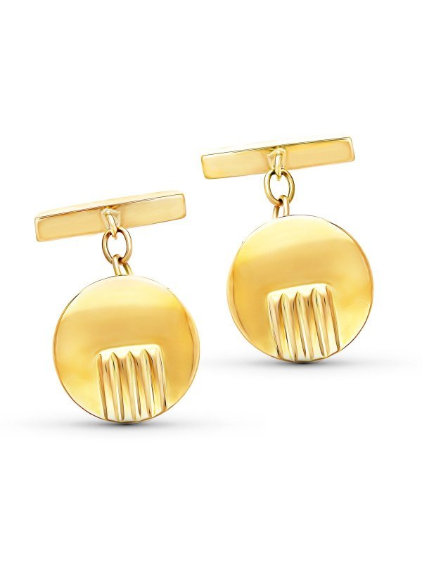 18K GEMELOS ORO AMARILLO REDONDOS...
