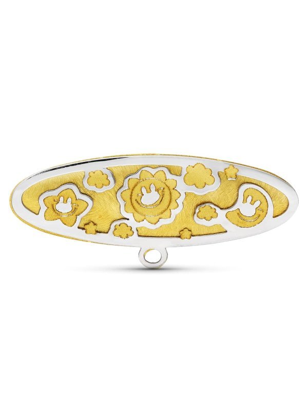 18K ALFILER ORO BICOLOR 28X9 MM