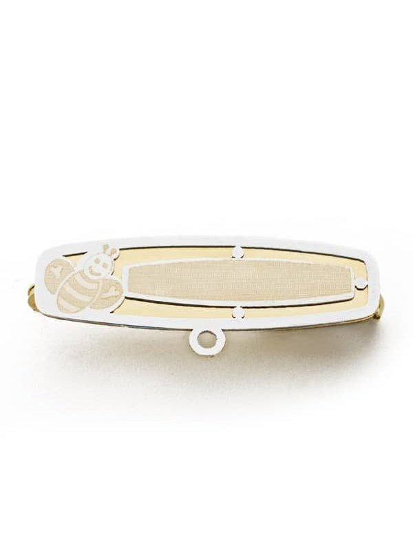 18K ALFILER BICOLOR ABEJA 28X7 MM