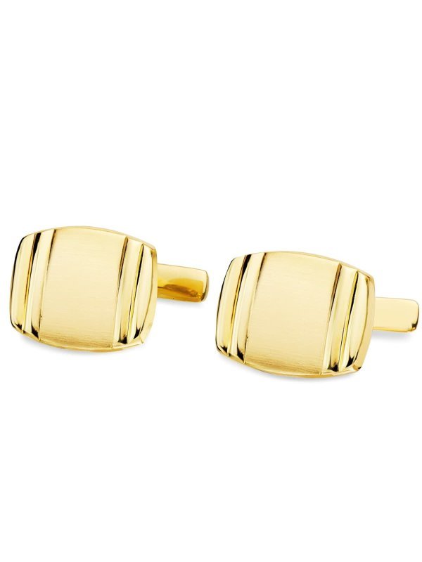 18K GEMELOS ORO AMARILLO TONEL MATE Y...