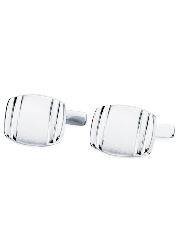 18K GEMELOS ORO BLANCO TONEL MATE Y...