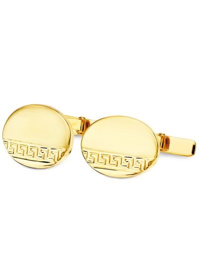 GEMELOS ORO AMARILLO OVAL...