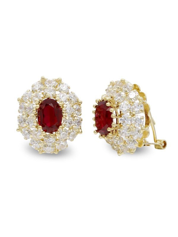 18K PENDIENTES ORO AMARILLO OVAL PIÑA...