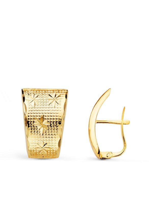 18K PENDIENTES ORO AMARILLO LAPIDADOS...