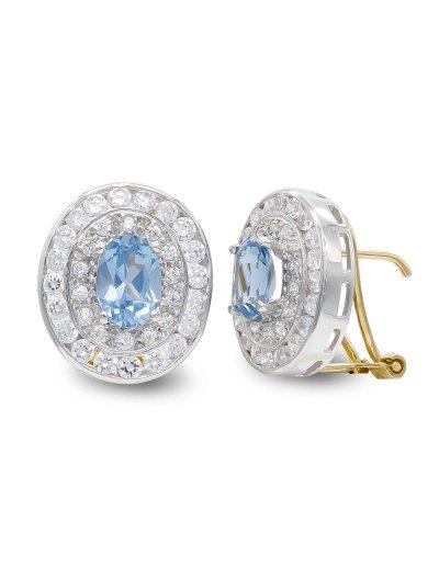 18K PENDIENTES ORO BICOLOR...