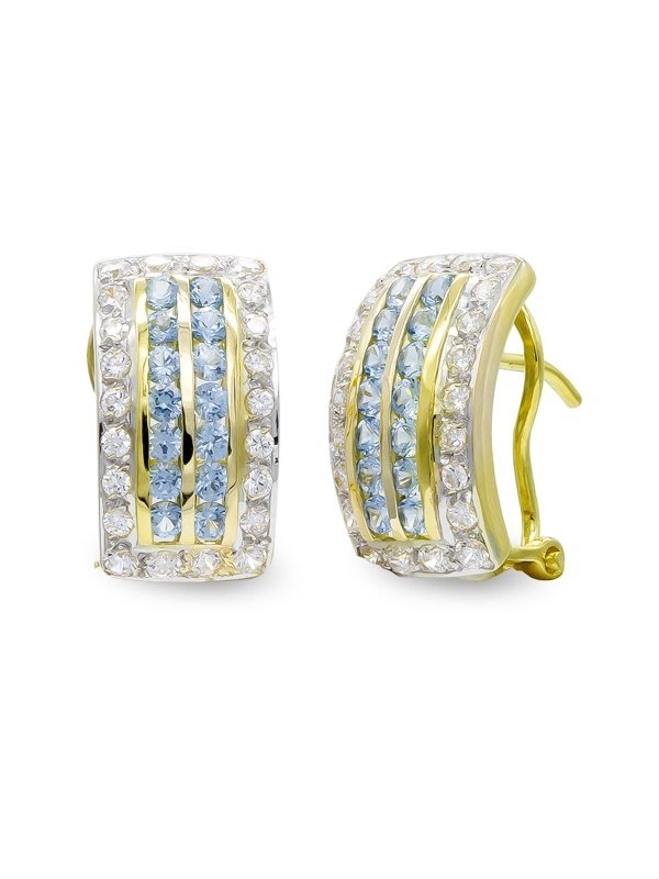 18K PENDIENTES ORO AMARILLO Y...
