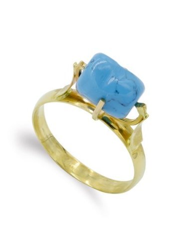 18K SORTIJA ORO AMARILLO Y TURQUESA
