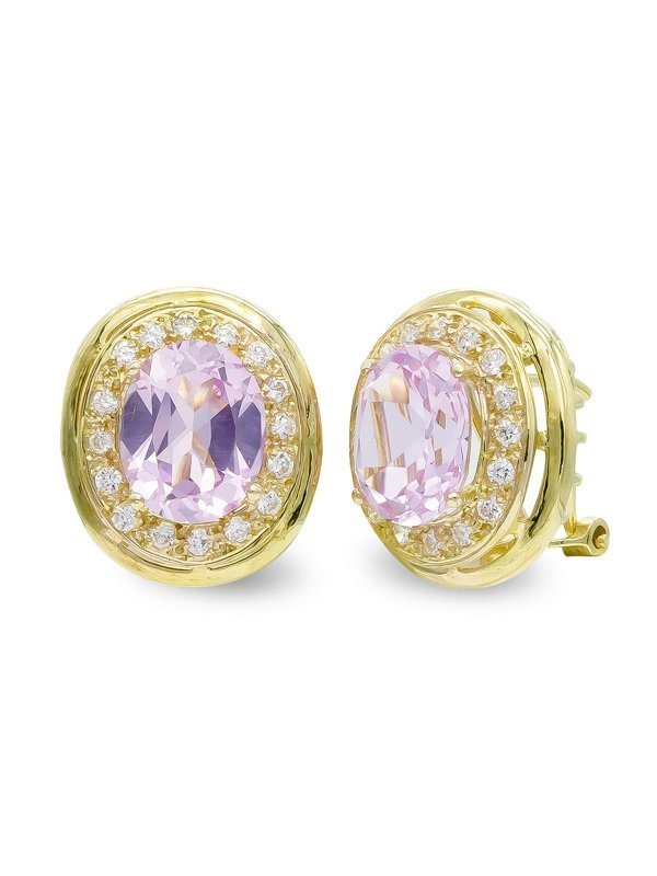 18K PENDIENTES ORO AMARILLO PIEDRA...