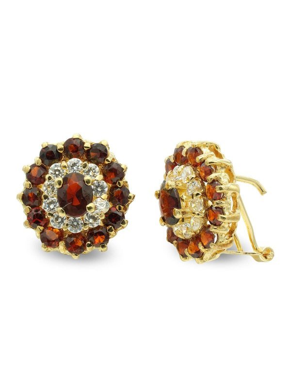18K PENDIENTES ORO AMARILLO OVAL CON...
