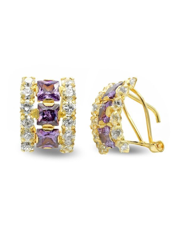 18K PENDIENTES ORO AMARILLO CUADRO...