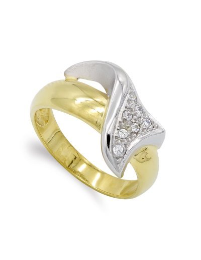 18K SORTIJA ORO BICOLOR...