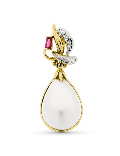 18K COLGANTE ORO BICOLOR...