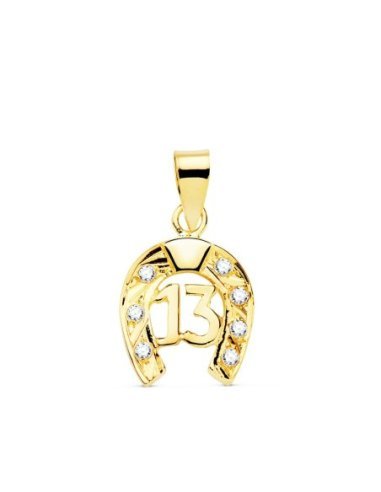 18K COLGANTE ORO AMARILLO HERRADURA...