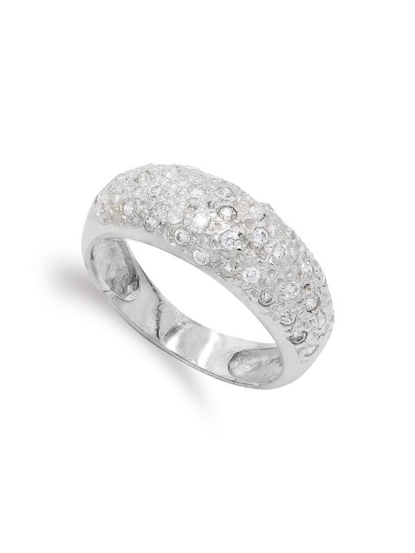 18K SORTIJA ORO BLANCO Y CIRCONITAS