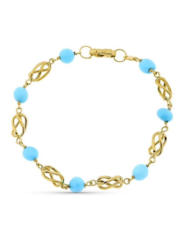 18K PULSERA ORO AMARILLO JAULAS Y...